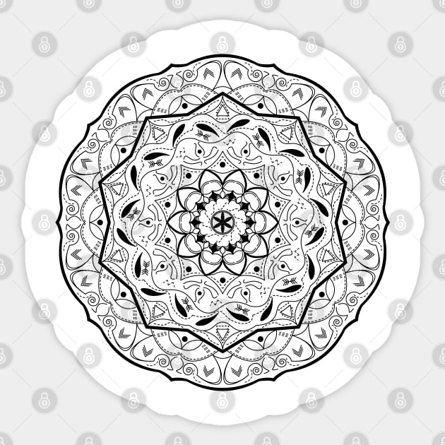 Sacred Mandala Sticker by CelestialStudio